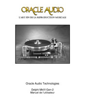 Oracle Audio Technologies Delphi MkVIGen-2 Manuel De L'utilisateur