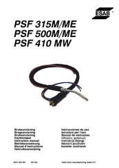 ESAB PSF500ME Manuel D'instructions