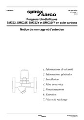Spirax Sarco SMC32F Notice De Montage Et D'entretien