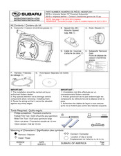 Subaru H630SFJ301 Instructions D'installation