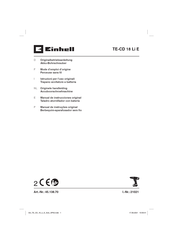 EINHELL TE-CD 18 Li E Mode D'emploi D'origine
