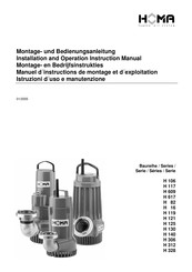 Homa H 306 Série Manuel D'instructions De Montage Et D'exploitation