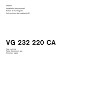 Gaggenau VG 232 220 CA Notice De Montage