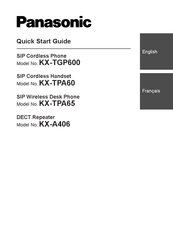 Panasonic KX-TGP600 Guide De Démarrage Rapide
