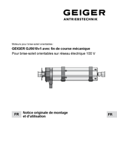 GEIGER GJ5610v1 Notice Originale De Montage Et D'utilisation