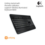 Logitech K800 Mode D'emploi