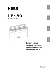 Korg LP-180 Manuel D'utilisation