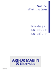Electrolux ARTHUR MARTIN AW 2102 F Notice D'utilisation