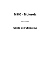 Motorola M990 Guide De L'utilisateur