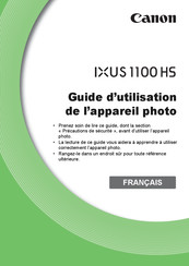 Canon IXUS 1100 HS Guide D'utilisation
