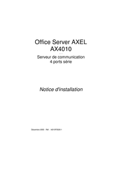 AXEL AX4010 Notice D'installation