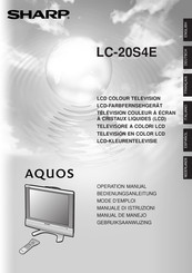 Sharp AQUOS LC-20S4E Mode D'emploi
