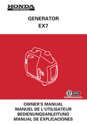Honda Power Products EX7 Manuel De L'utilisateur