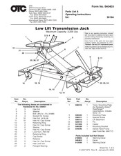 OTC 5019A Manuel D'instructions