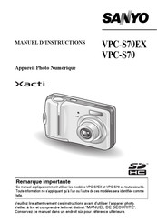 Sanyo Xacti VPC-S70EX Manuel D'instructions