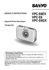 Sanyo Xacti VPC-E6GX Manuel D'instructions