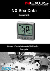Nexus NX Sea Data Manuel D'installation Et D'utilisation