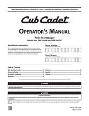 Cub Cadet 19A70055 Série Manuel De L'utilisateur