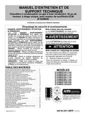 International comfort products F9MXE0401714A Manuel D'entretien Et De Support Technique