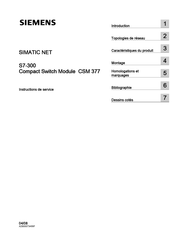 Siemens SIMATIC NET CSM 377 Instructions De Service