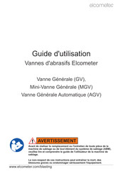 Elcometer AGV Guide D'utilisation