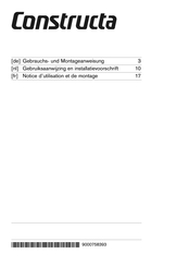 CONSTRUCTA CD50530EU Notice D'utilisation Et De Montage