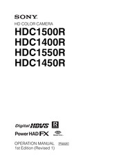 Sony HDC1500R Mode D'emploi