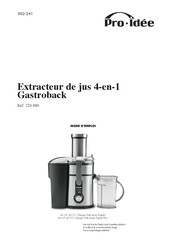Gastroback Design Multi Juicer Digital Plus Mode D'emploi
