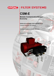 HYDAC FILTER SYSTEMS CSM-E Notice De Montage Et De Maintenance