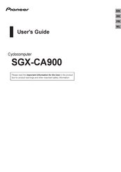 Pioneer SGX-CA900 Mode D'emploi