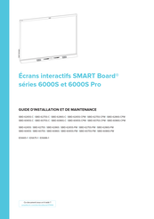 Smarttech SMART Board SBID-6065S-PW Guide D'installation Et De Maintenance