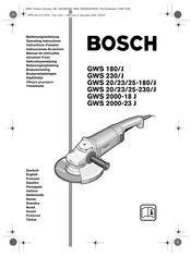 Bosch GWS 23-230 J Instructions D'emploi