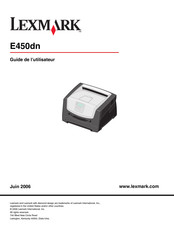 Lexmark E450dn Guide De L'utilisateur