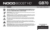 Noco BOOST XL GB50 Mode D'emploi
