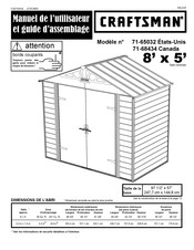 Craftsman 71-65034 Manuel De L'utilisateur Et Guide D'assemblage