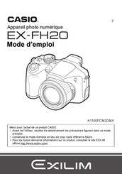 Casio Exilim EX-FH20 Mode D'emploi