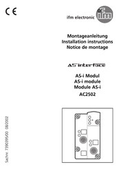 IFM AC2502 Notice De Montage