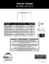 ShelterLogic Pop-Up 22541 Manuel D'assemblage