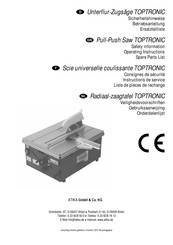 ATIKA TOPTRONIC Mode D'emploi