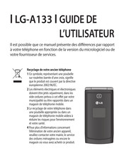 LG A133 Guide De L'utilisateur