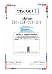 Viscount Jubilate 232 Mode D'emploi