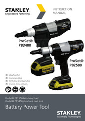 Stanley ProSet PB3400 Traduction Des Instructions Originales