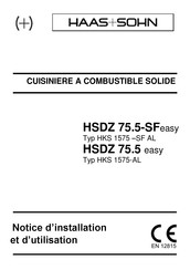 Haas+Sohn HSDZ 75.5-SF easy Notice D'installation Et D'utilisation