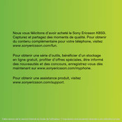 Sony Ericsson K850i Mode D'emploi