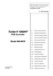 Agilent Technologies Turbo-V 1000HT PCB Controller Notice De Mode D'emploi