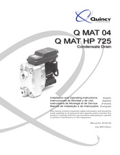 Quincy Compressor Q MAT HP 725 Instructions De Montage Et De Service