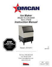 Omcan 27936 Manuel D'instructions