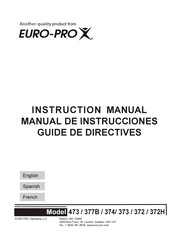 Euro-Pro 373 Directives D'installation