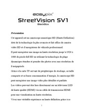 Easypix StreetVision SV1 BlackBox Mode D'emploi