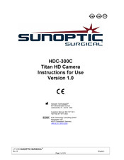 Sunoptic Surgical HDC-300C Mode D'emploi